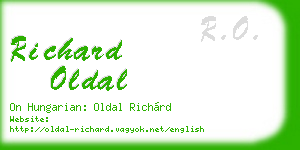 richard oldal business card